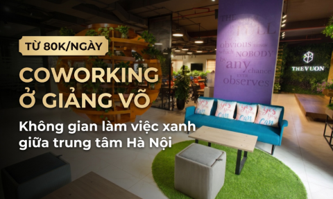 Khám phá The Vuon coworking ở Giảng Võ với không gian làm việc xanh 