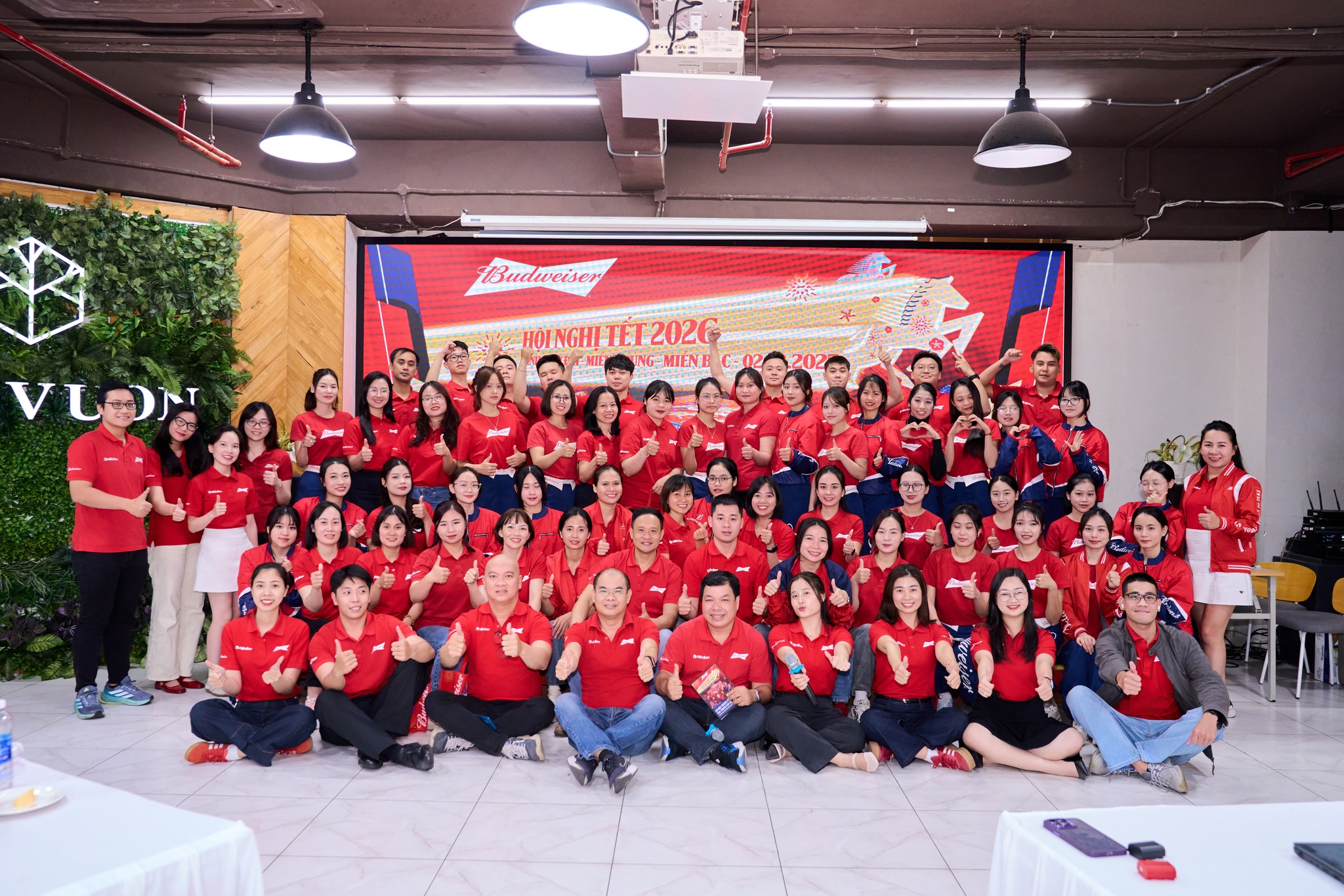 Hội nghị Tết 2026 Budweiser tại The Vuon Luxury Garden Office