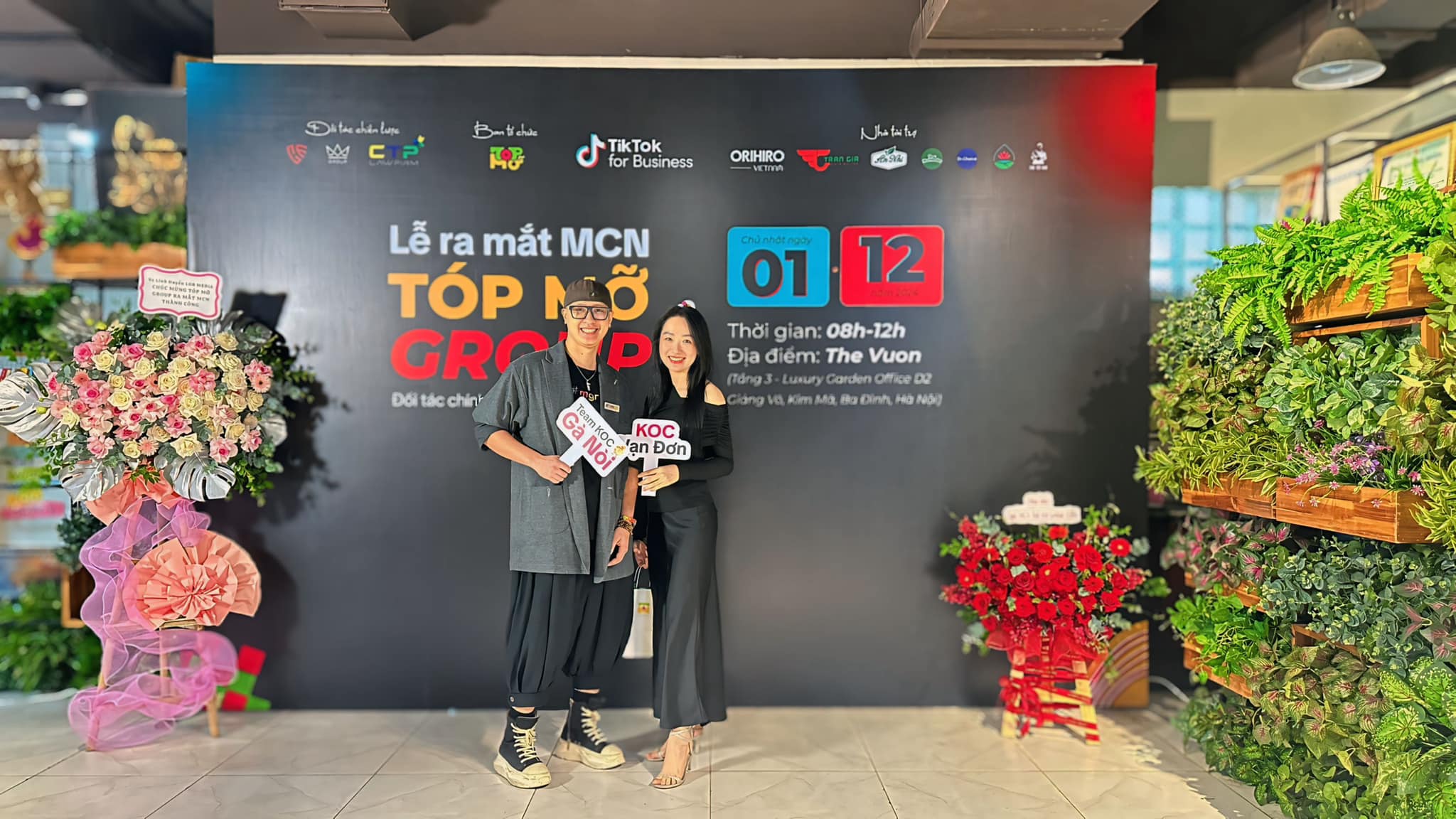 lễ ra mắt network MCN TOP Mỡ Group tại The Vuon