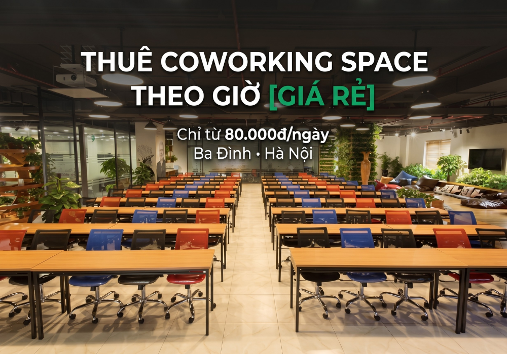 Thuê coworking space theo giờ giá rẻ tại Hà Nội - The Vuon Luxury Garden 