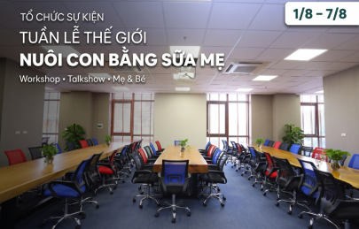 Tổ chức sự kiện Tuần lễ Thế giới Nuôi con bằng sữa mẹ tại The Vuon 