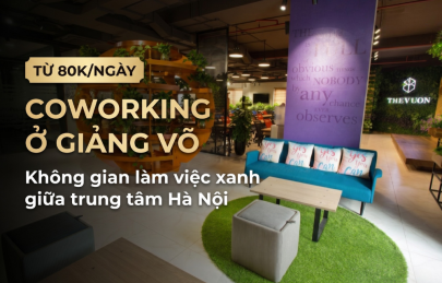 Khám phá The Vuon coworking ở Giảng Võ với không gian làm việc xanh 