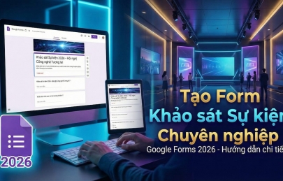 Hướng dẫn cách tạo form khảo sát sự kiện chuyên nghiệp trên Google Forms 2026