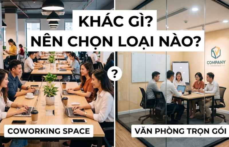 Coworking space và văn phòng trọn gói khác gì? Nên chọn loại nào