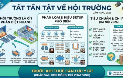 Hội trường là gì? Phân loại, sức chứa và cách chọn thuê