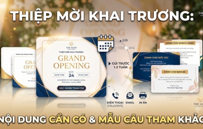 Thiệp mời khai trương: Nội dung cần có và mẫu câu tham khảo