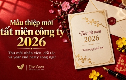 Mẫu thiệp mời tất niên công ty 2026 và cách viết thư mời