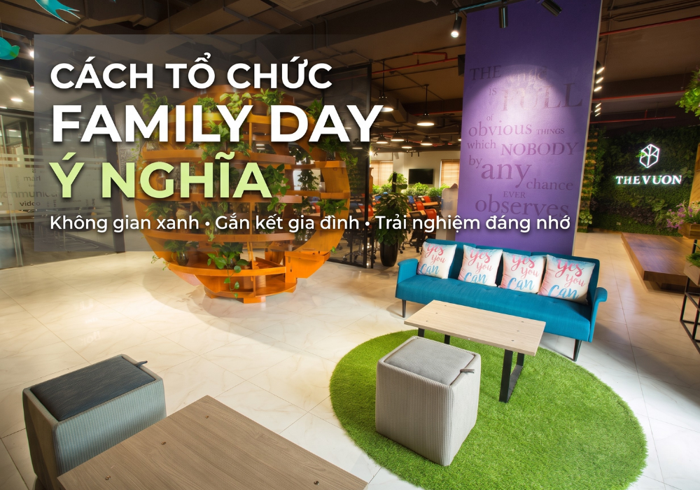Cách tổ chức Family Day ý nghĩa tại không gian xanh The Vuon