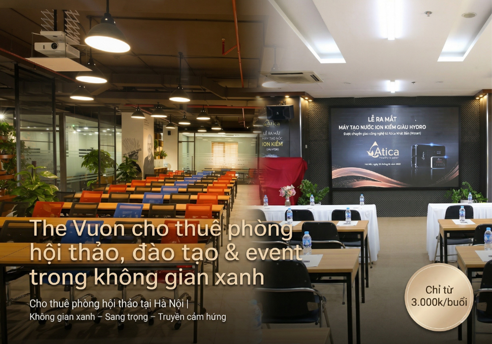 The Vuon cho thuê phòng hội thảo, đào tạo & event trong không gian xanh