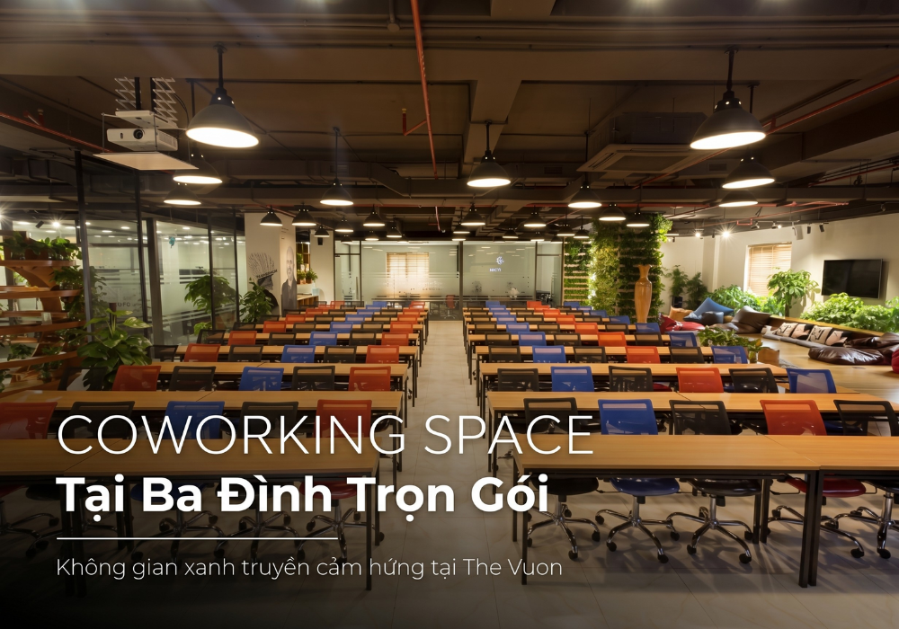 Coworking space tại Ba Đình trọn gói: Trải nghiệm không gian xanh tại The Vuon