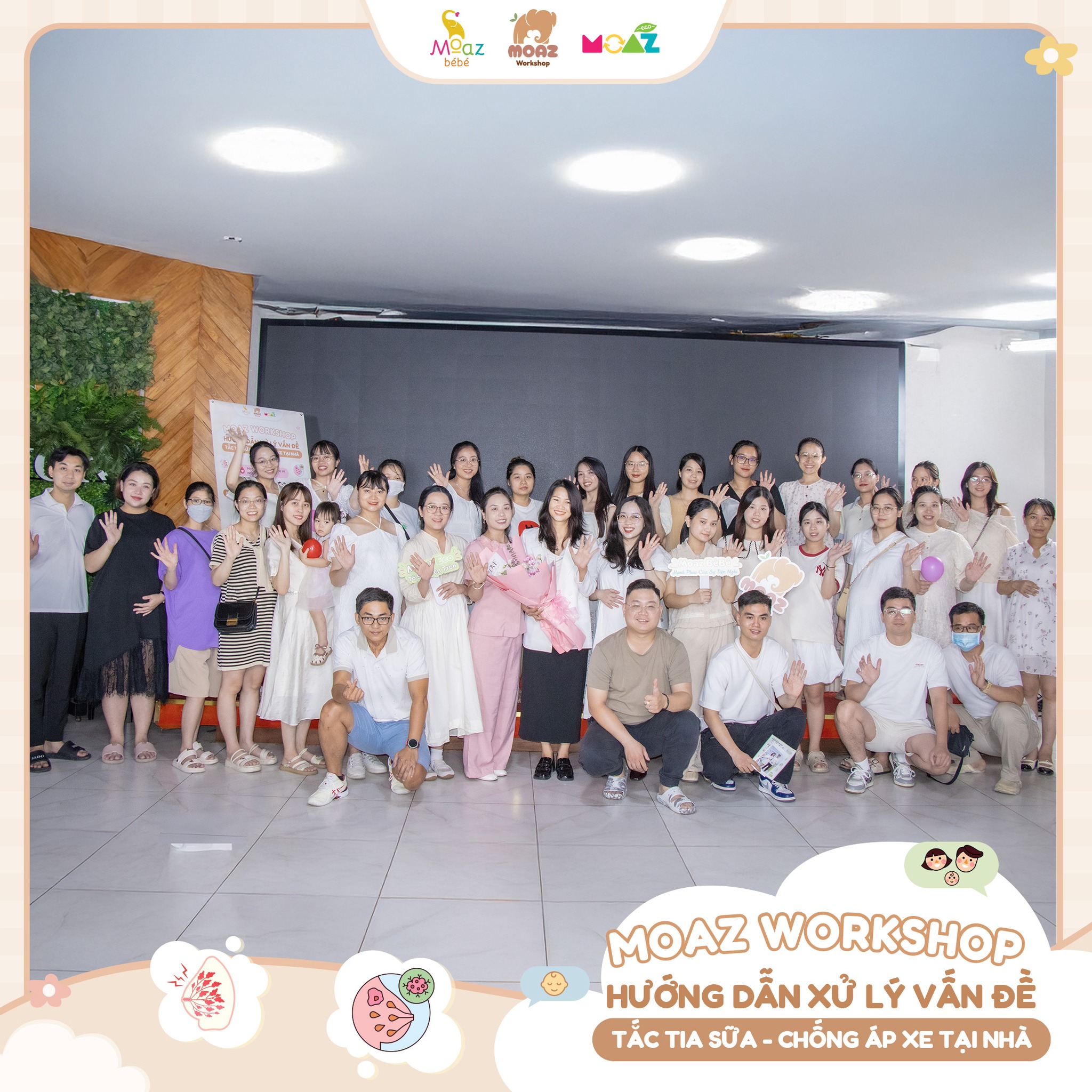 Workshop MOAZ tại The Vuon: Hướng dẫn xử lý tắc tia sữa – chống áp xe tại nhà