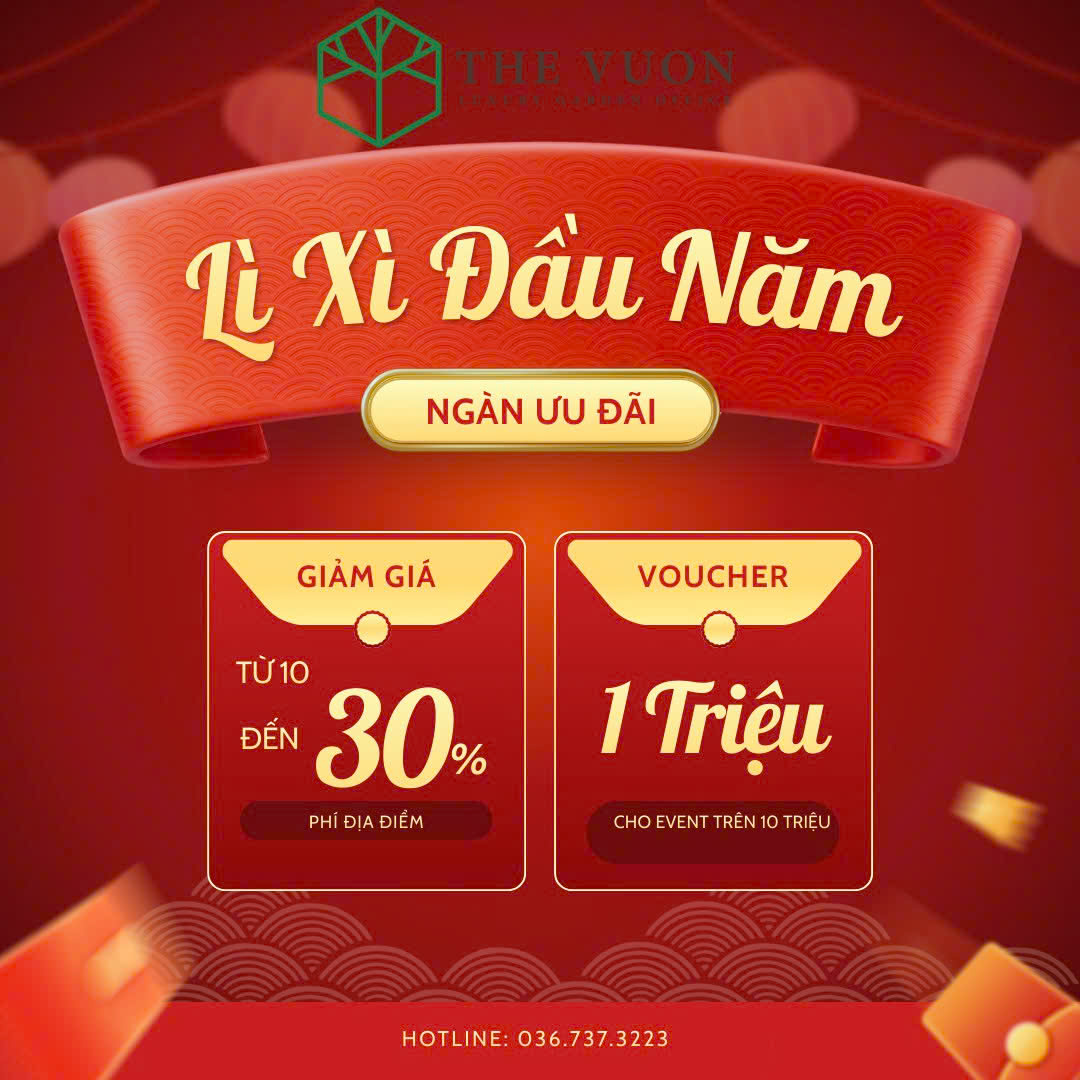 Ưu đãi sự kiện đầu năm 2026 - Lì xì phát tài tại The Vuon 