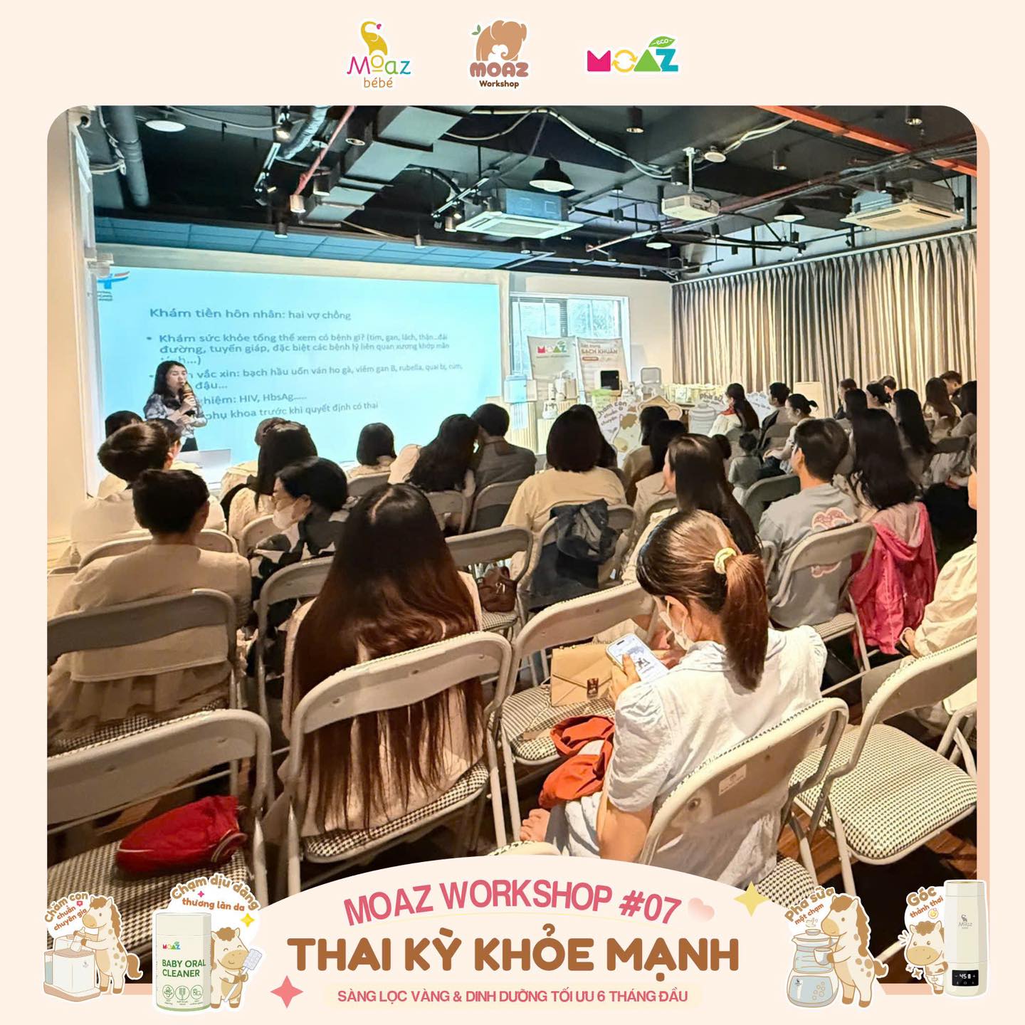 Workshop mẹ bầu Hà Nội của MOAZ tại The Vuon: Khi mẹ bầu được lắng nghe, kết nối 